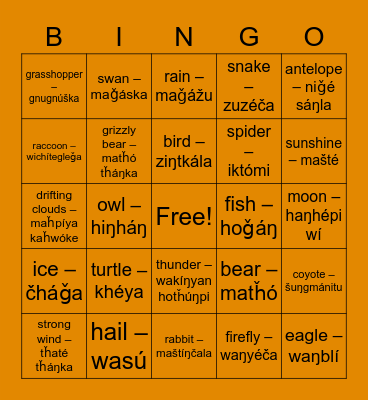 Wagmú - Bingo Card