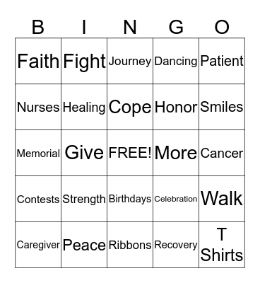 RELAY BINGO Card