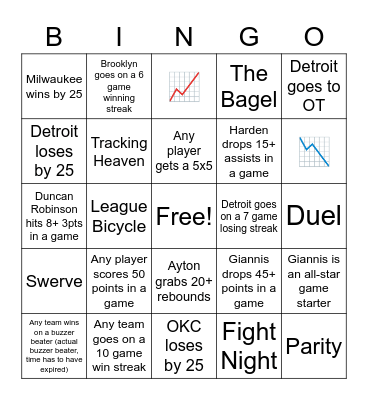 Joe Light Years Bingo Card