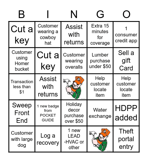 #2 CASHIER BINGO 2021 Bingo Card