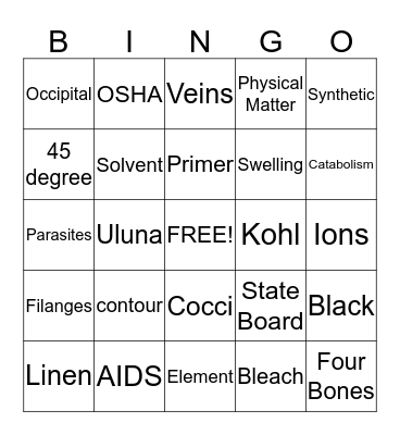 COSMO BINGO Card