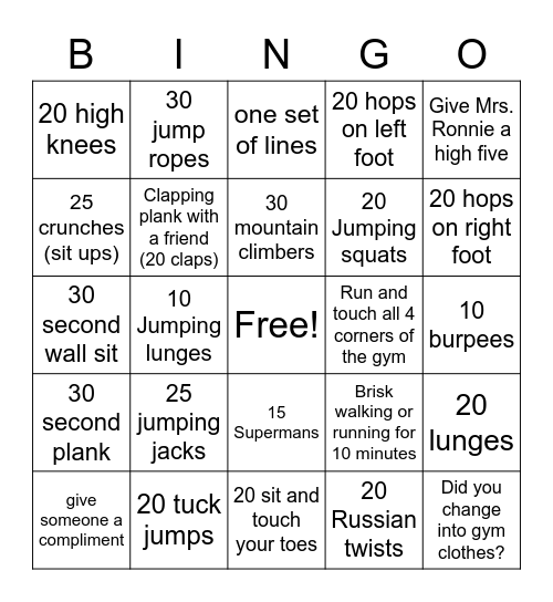 Awesome Mecca kids Bingo Card