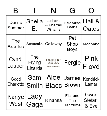 v35 Money Songs Bingo Card