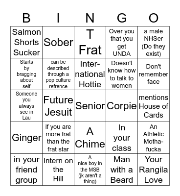 Girls of N06 Bingo Card