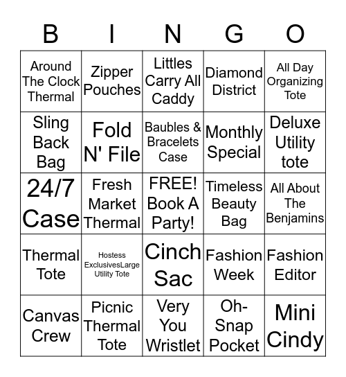 Thirty One Bingo Card