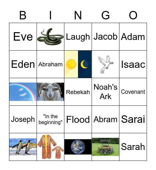 Genesis Bingo Card