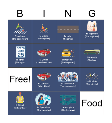 LADOT Loteria game Bingo Card