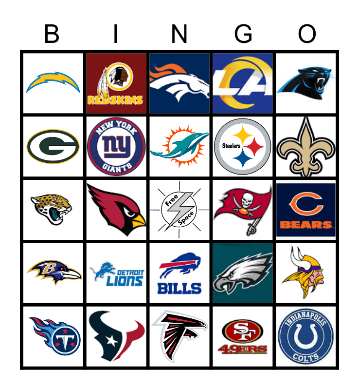 NFL Teams!!!!! Remember to CONTACT the BINGO BASE AS SOON AS YOU BINGO ...