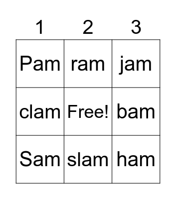 am family bingo Card