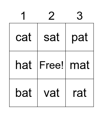 at family Bingo Card