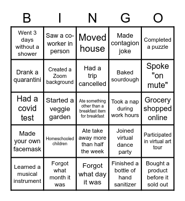 Bingo Bonanza - Corona Style Bingo Card