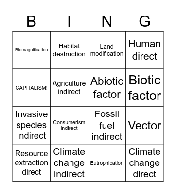 Exam review Bingo Card