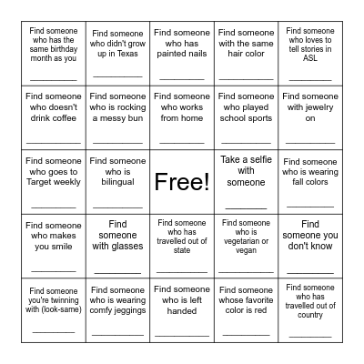 Faith Over Fear Bingo Fun! Bingo Card