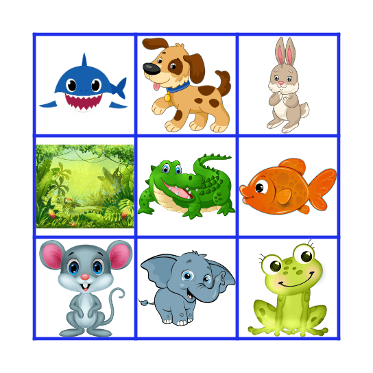 ANIMALS Bingo Card