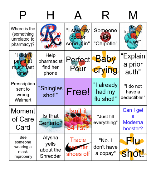 Pharmacy Week BINGO Card