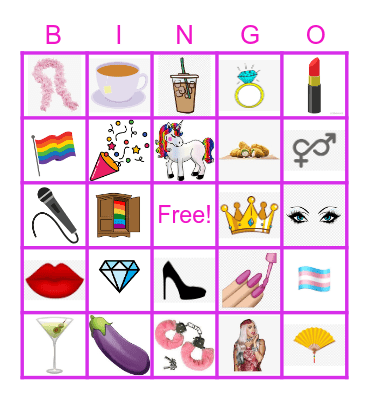 DRAG BINGO Card