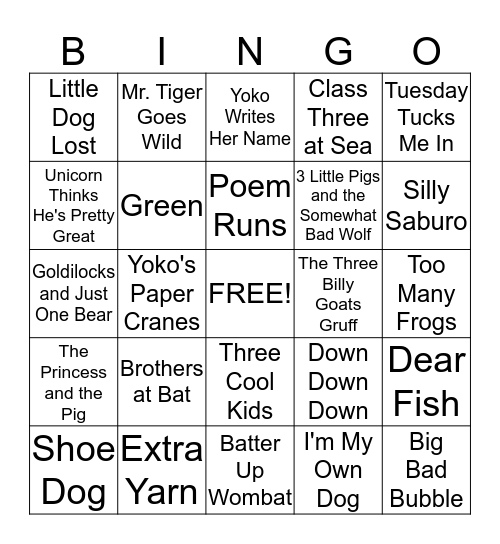 May STAR Party 2015 Bingo Card