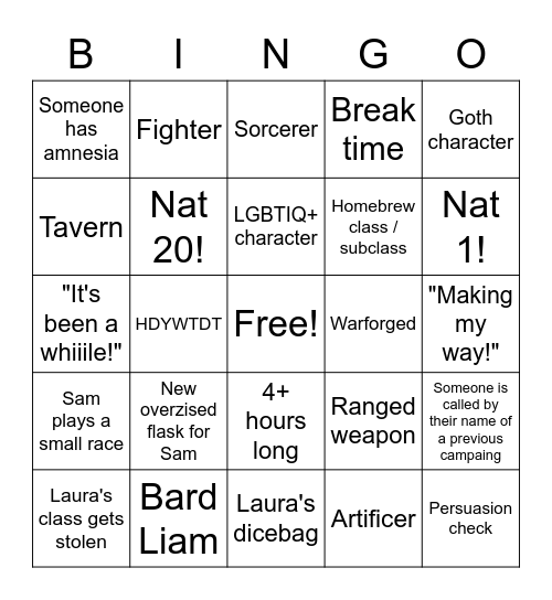 Campaing 3 Bingo Card