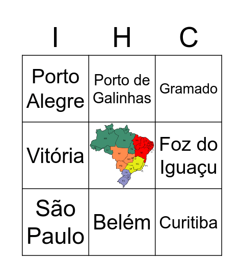 Por onde andei? Bingo Card