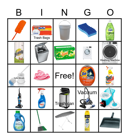 Cleaning Supply Bingo 2021 Bingo Card