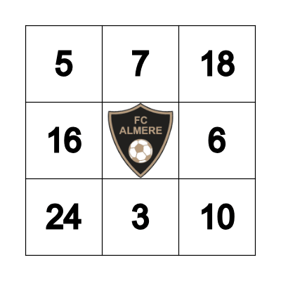 FC Almere Oktoberfest Bingo Card