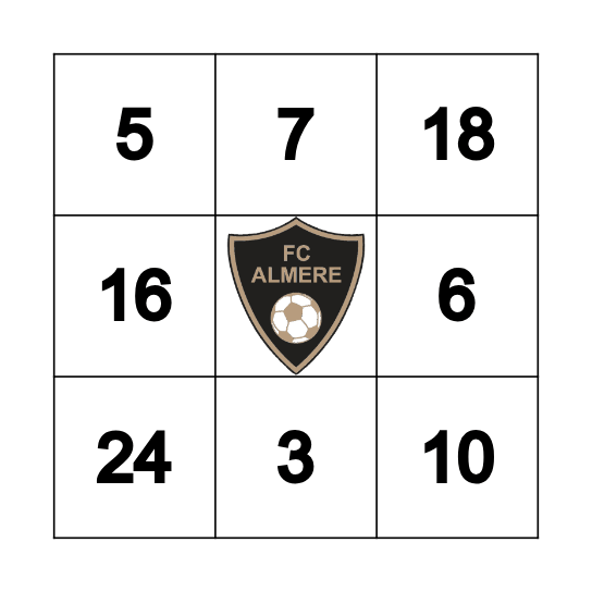 FC Almere Oktoberfest Bingo Card