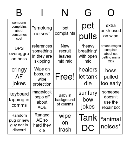 Final Bingo Card