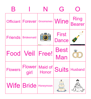 Bridal Bingo Card