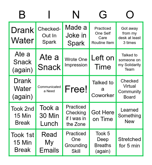 RMCP Bingo Card