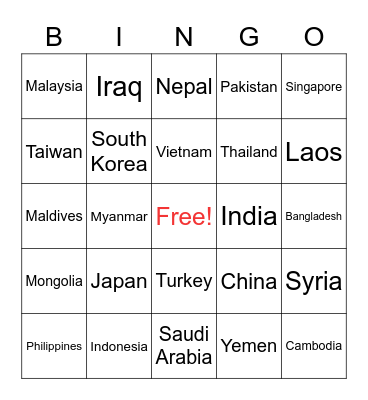 ASA Bingo Card