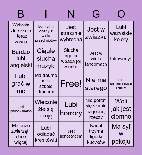 Cep bingo Card