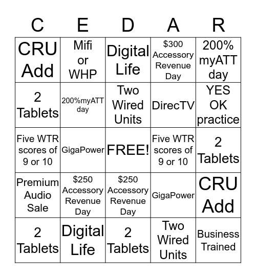 A DAY IN THE LIFE OF DIRECTV Bingo Card