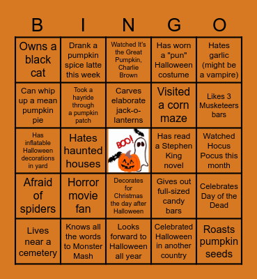 👻  HALLOWEEN BINGO!  🎃 Bingo Card