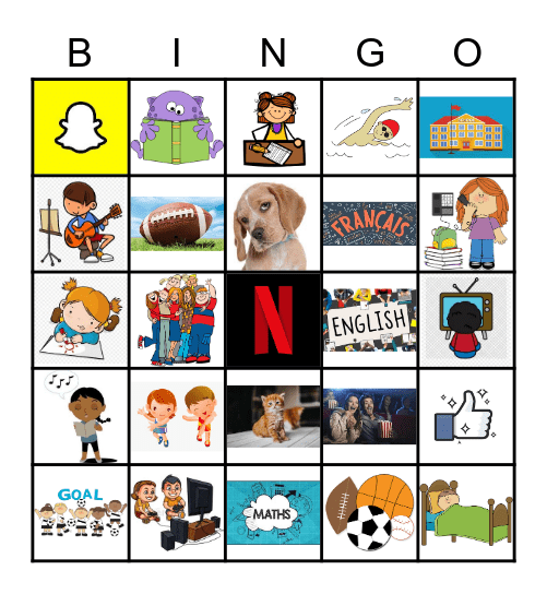 likes and dislikes Bingo Card