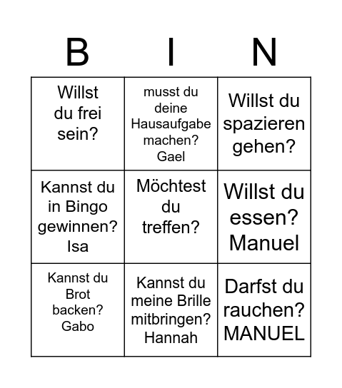 Bingo Card