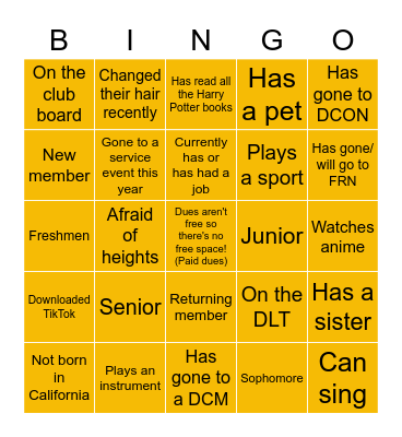 Meet-a-Member Bingo Card