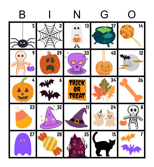 PS Halloween Bingo Card