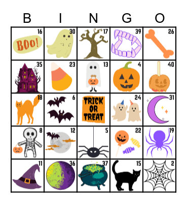 Halloween Bingo! Bingo Card