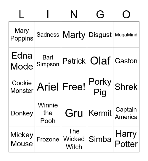 Lingo Bingo Card