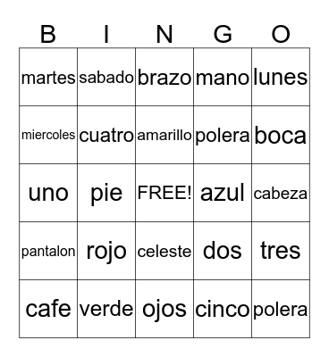Bingo Card