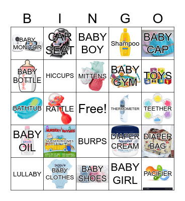 PSS SPOOKTACULAR BABY SHOWER Bingo Card