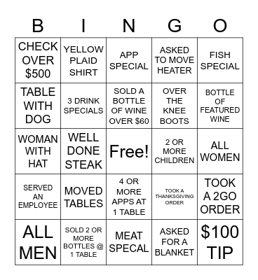 MC SERVER BINGO Card