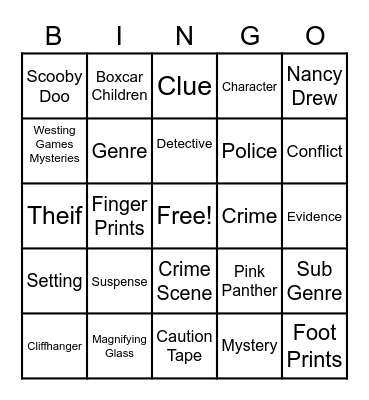 Mystery Bingo Card