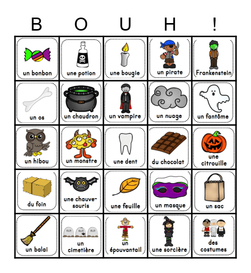 C'est L'Halloween Bingo Card