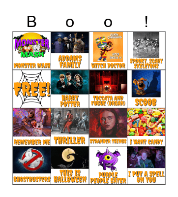 Halloween Sing-O Music Therapy 2022 Bingo Card