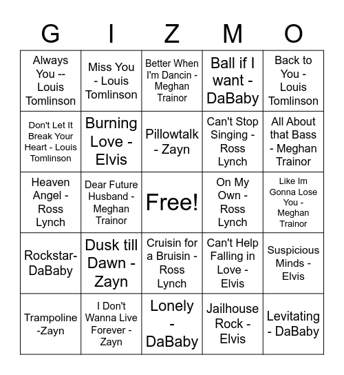 Capricorn Bingo Card