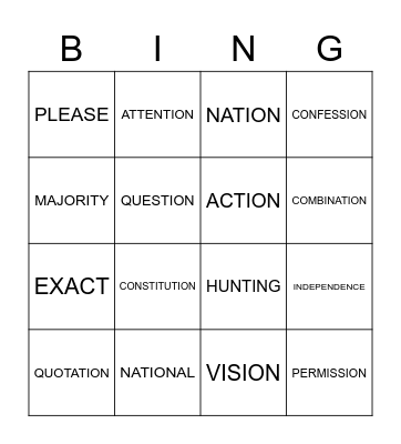 BINGO WEEK 4 TERM 4 Bingo Card