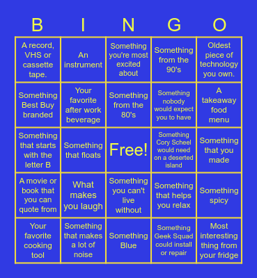 Western Territory Scavenger Bingo! Bingo Card