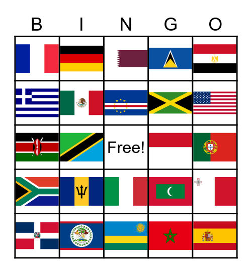 TRAVEL BINGO Card