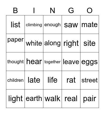Aiden's Bingo Game Bingo Card